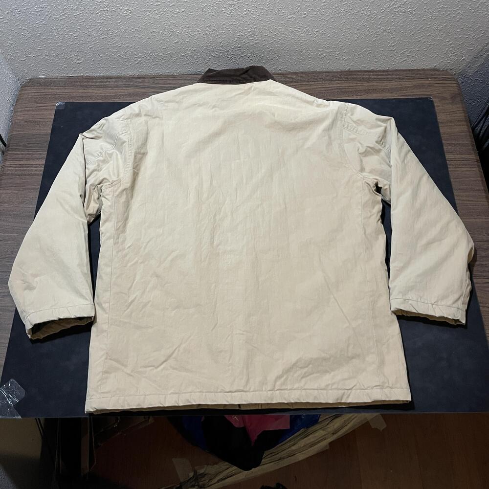 Vintage Polo Ralph Lauren Jacket Men 2X Brown Corduroy Collar Quilted Lined Coat - Picture 9 of 9